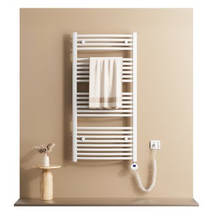 Scaldasalviette Elettrico A 7 Barre Dorato Con Ripiano - Risparmio Energetico E Design Moderno Per Bagno - Foto 8