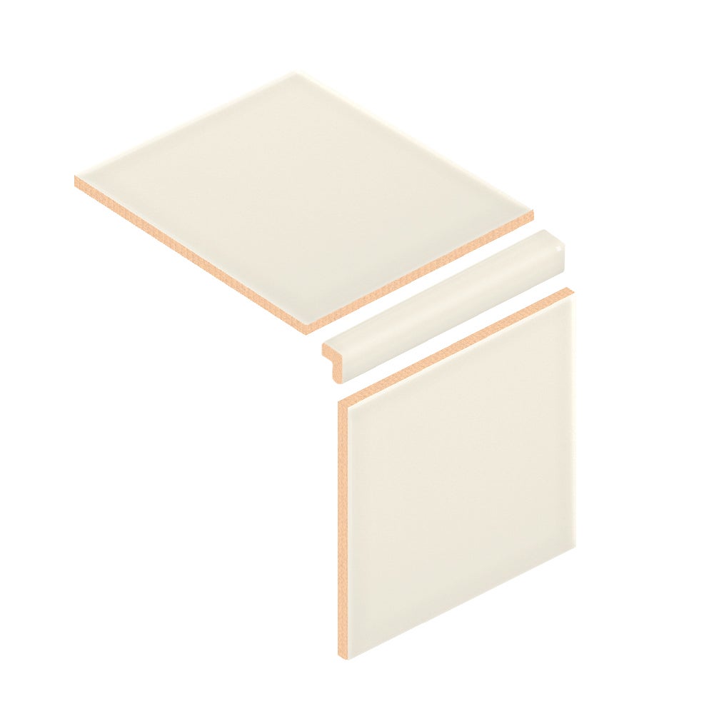 Cantoneira de cerâmica 3x20 cm cor Creme brilhante (1peça) - 2