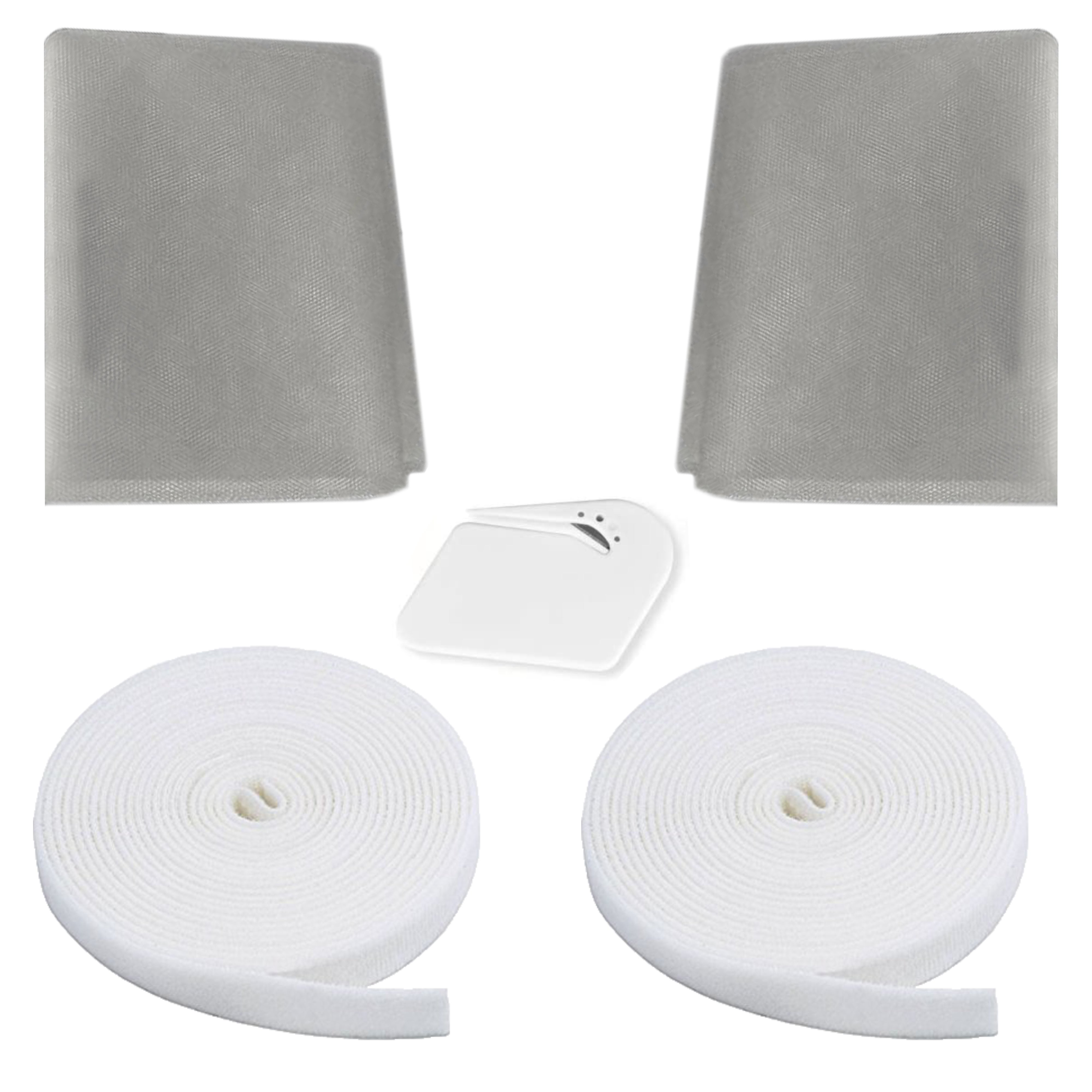 2 Zanzariere Adesive Tagliabili Per Finestra Zanzariera Per Finestre Con Nastro Adesivo Potente Taglierino Dimensioni Regolabili 150 x 180 Cm, Nero - 3