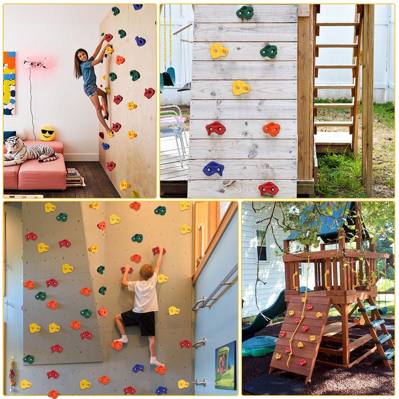 10X Prises d'escalade Robuste Outdoor incl. vis Enfants Pierres d'escalade Mur de bloc - 2