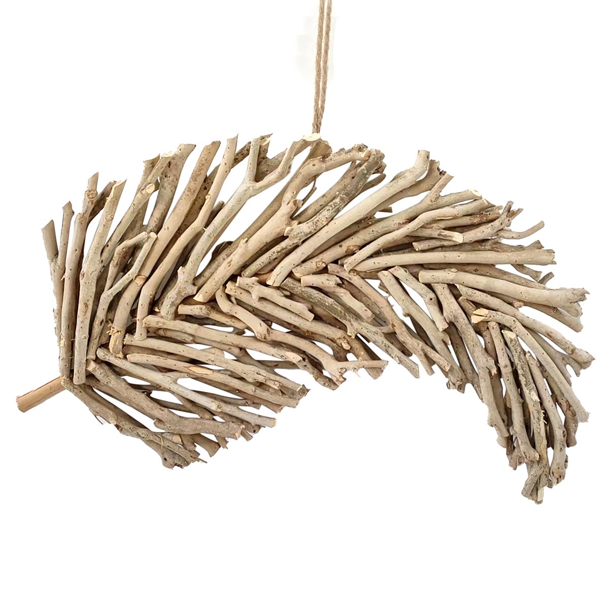 Origen home decor hoja colgantes marrón 34x65x5cm - figura de rattan para decoración del hogar