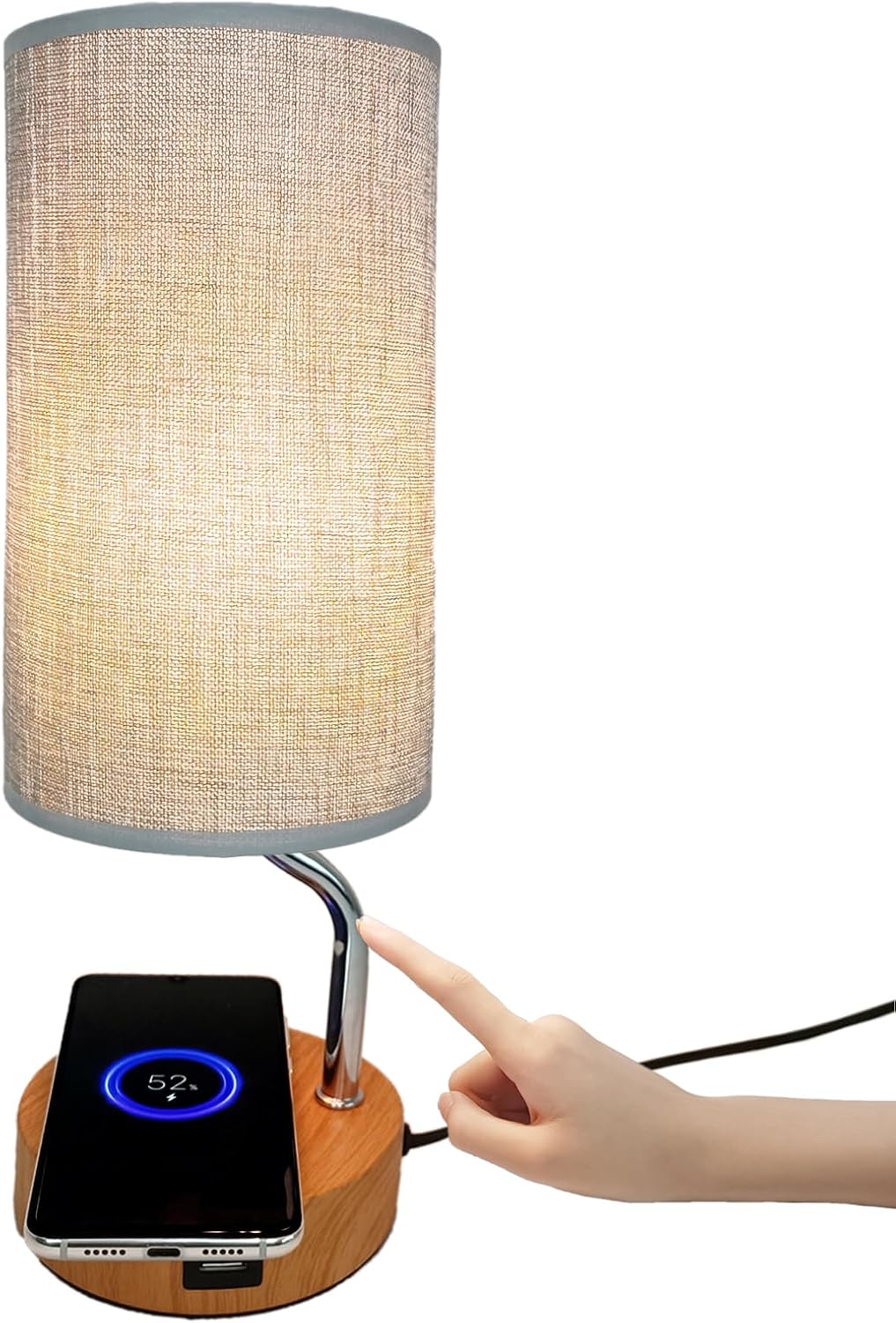 Lampara De Mesilla Táctil Dimmable Lampara De Mesa LED Diseño Pájaro Lámpara De Mesa Moderna Lámpara Pájaro Giratoria Ajustable Metal-Acrílico Lámpara De Noche Pájaro Para Dormitorio Salon,1 Bird