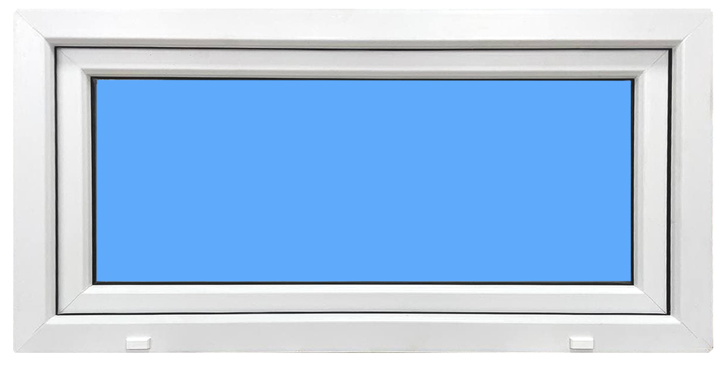 Ventana PVC 1000x500 Blanca Oscilante Vidrio Transparente - 2
