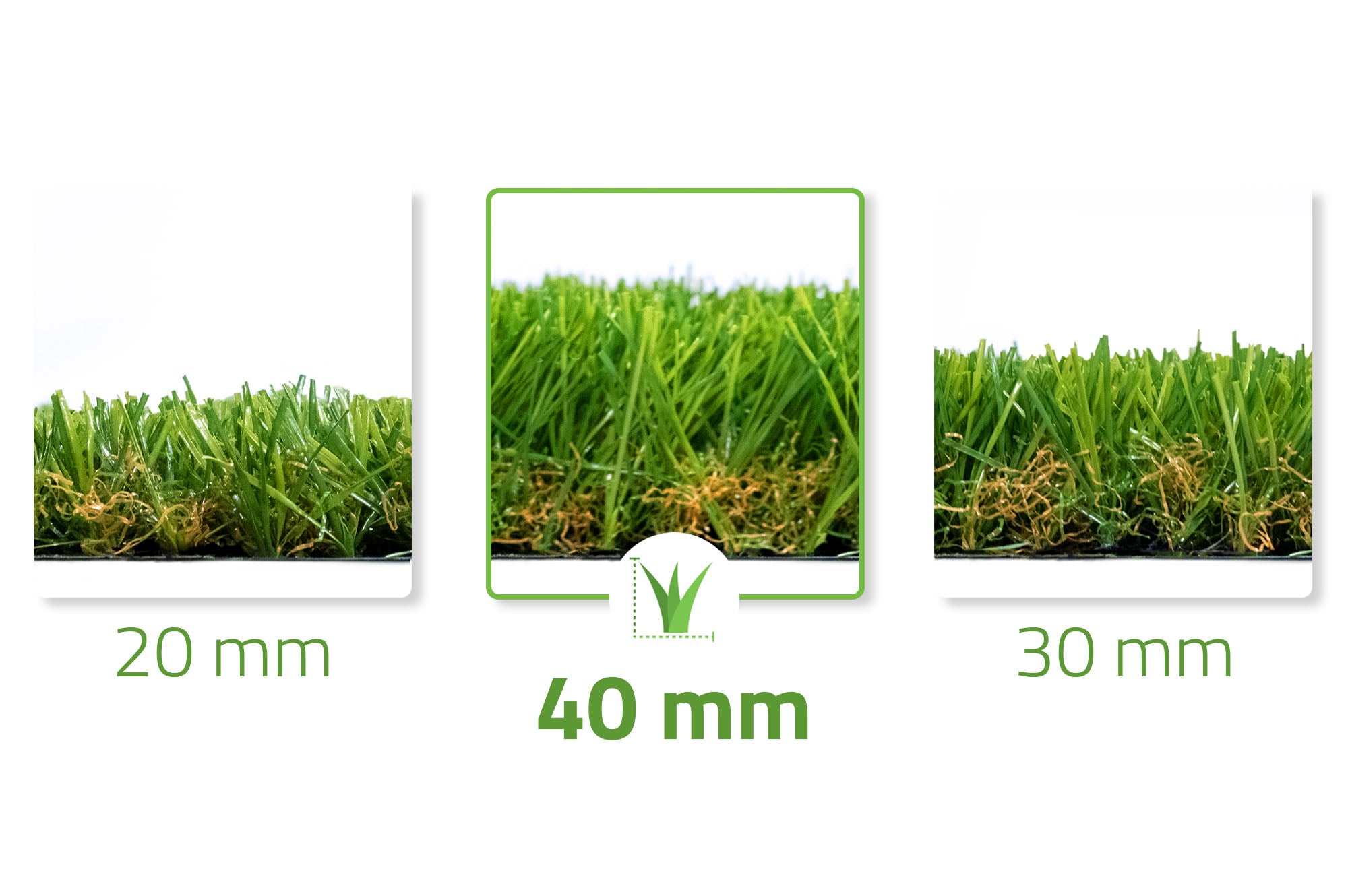 Erba sintetica PELMO 1m x 5m - 40mm - 4