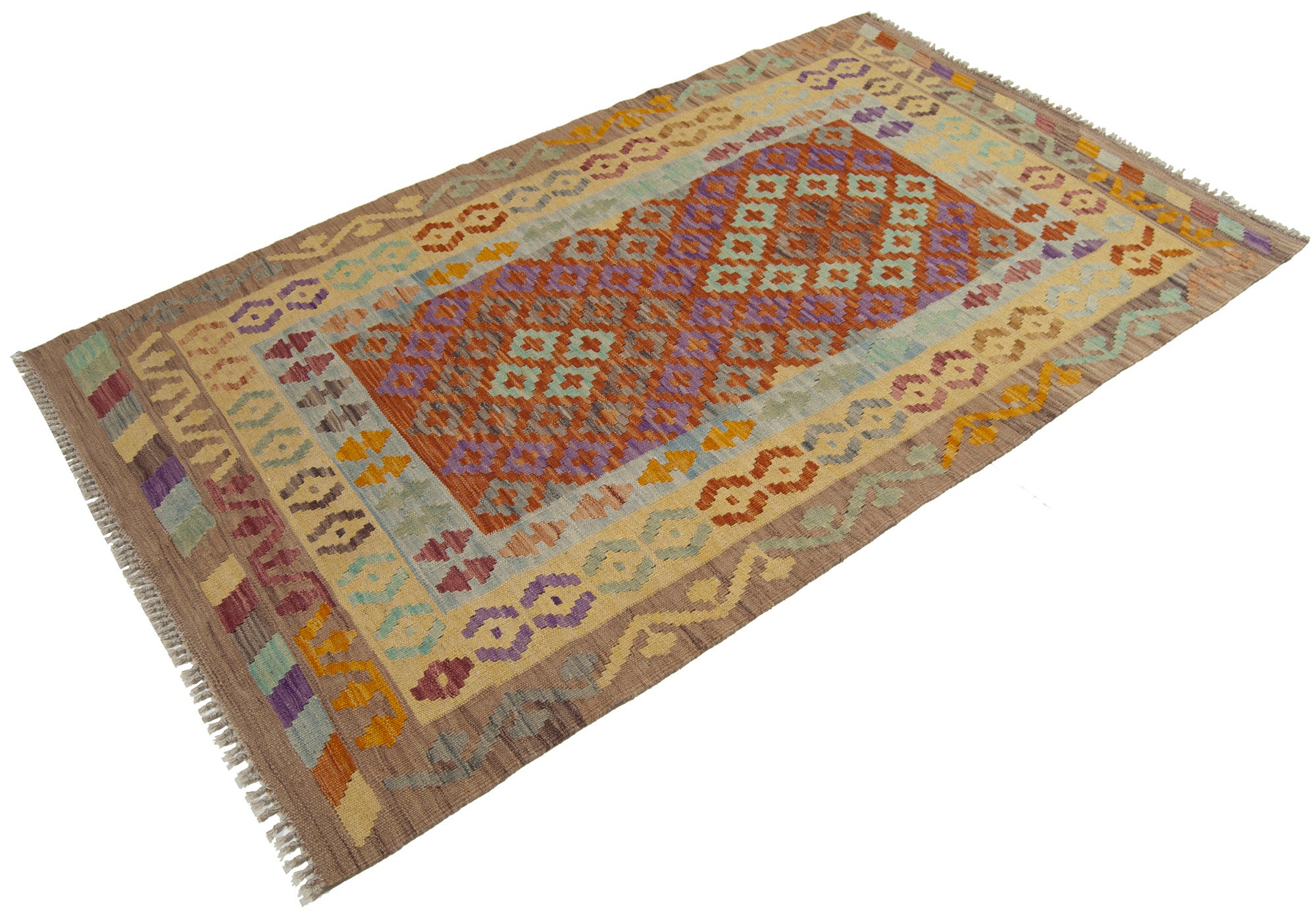 162x100 cm Oryginalny, ręcznie robiony kilim Klasyczny styl - Łatwy do czyszczenia