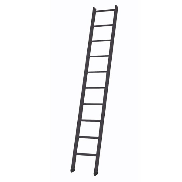 Echelle de meunier Noir - 8 marches - Hauteur d'accès 1,90m - RAL 9005 - EC-MEZZ-190-N