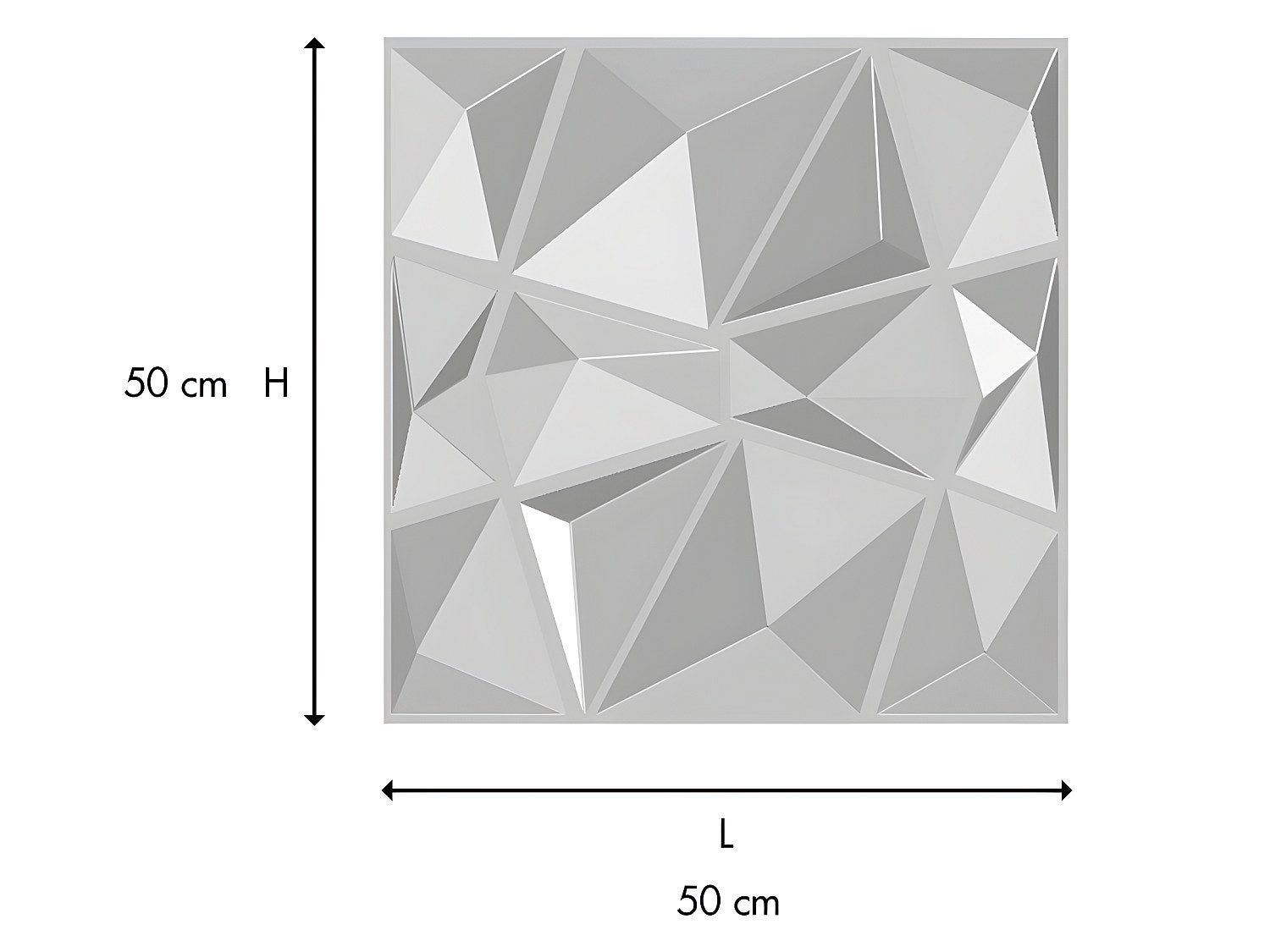 Panneau mural 3D à peindre - pack de 3m² - lot de 12 pièces - ANGLY - 4