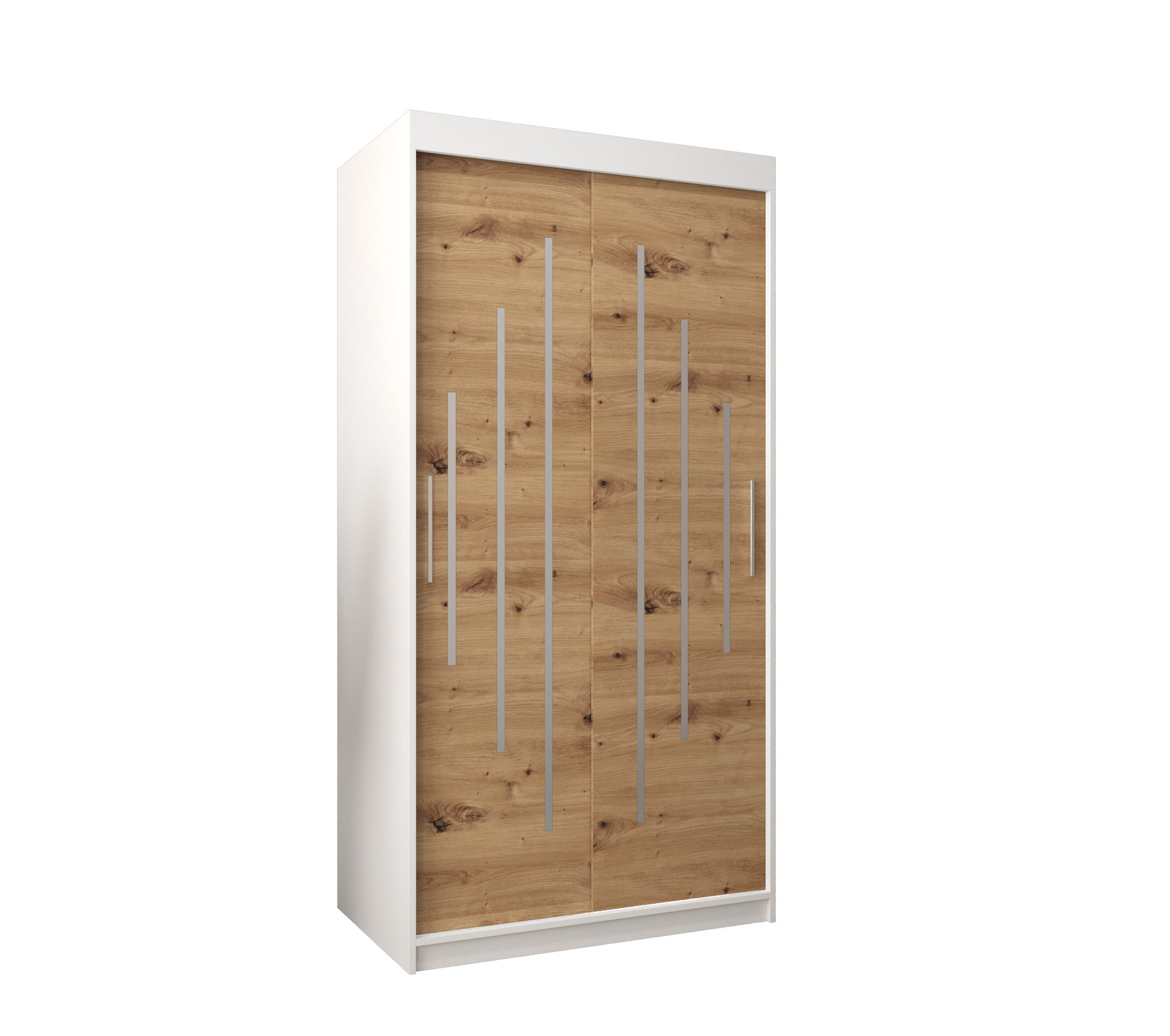 Szafa przesuwna garderoba York 100 x 62 x 200 cm Biały + Artisan - Abiks Meble