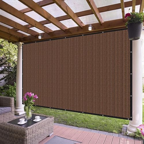 Toile d'ombrage marron épaisse 2x3m résistante aux UV, écran de confidentialité pour jardin et terrasse - 2