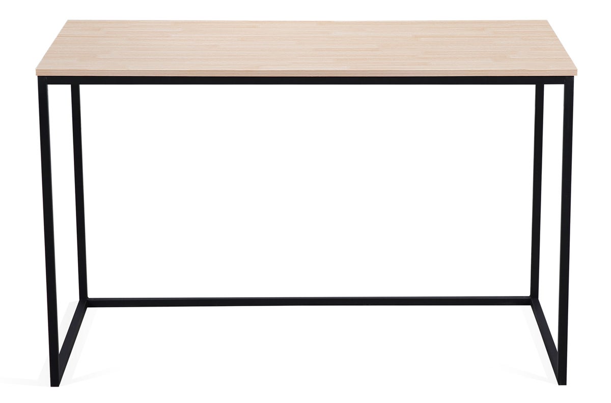 Table De Bureau En Bois Coloris Chêne Nordique / Noir - Longueur 120 X Profondeur 60 X Hauteur 75 Cm - 2