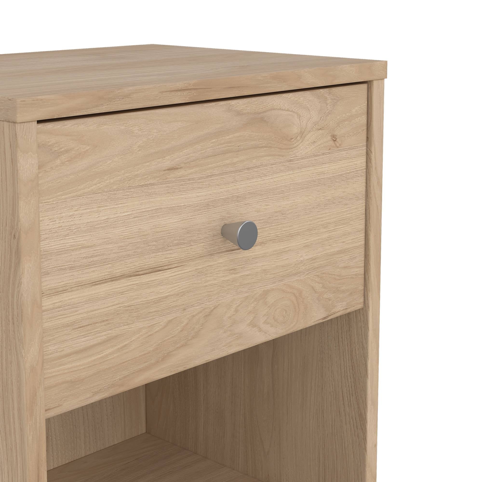 Mesitas de noche Ebro de roble con cajón 37x30x48 cm - 2 muebles - 8