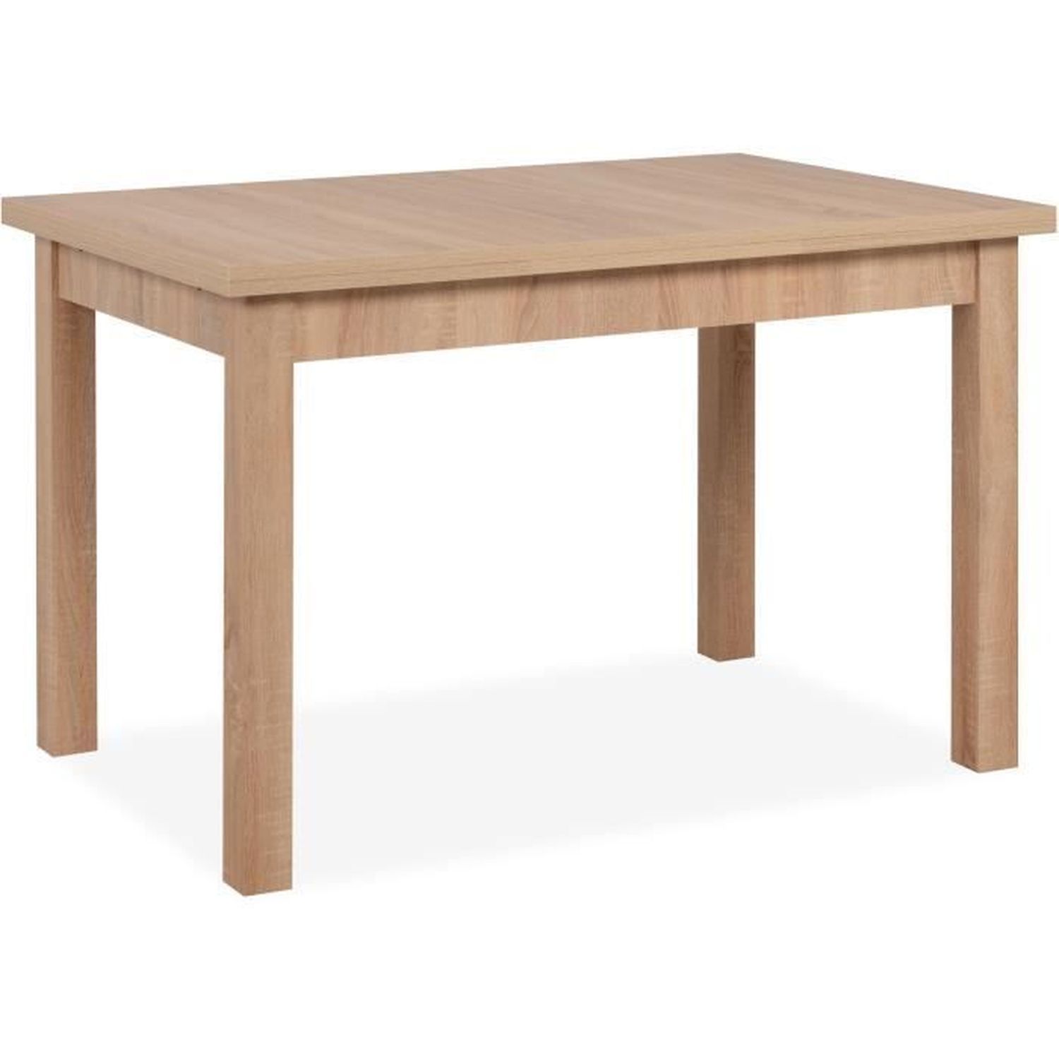 Table à manger extensible LONGFORD - 6 à 10 personnes - Mélaminé chêne ...