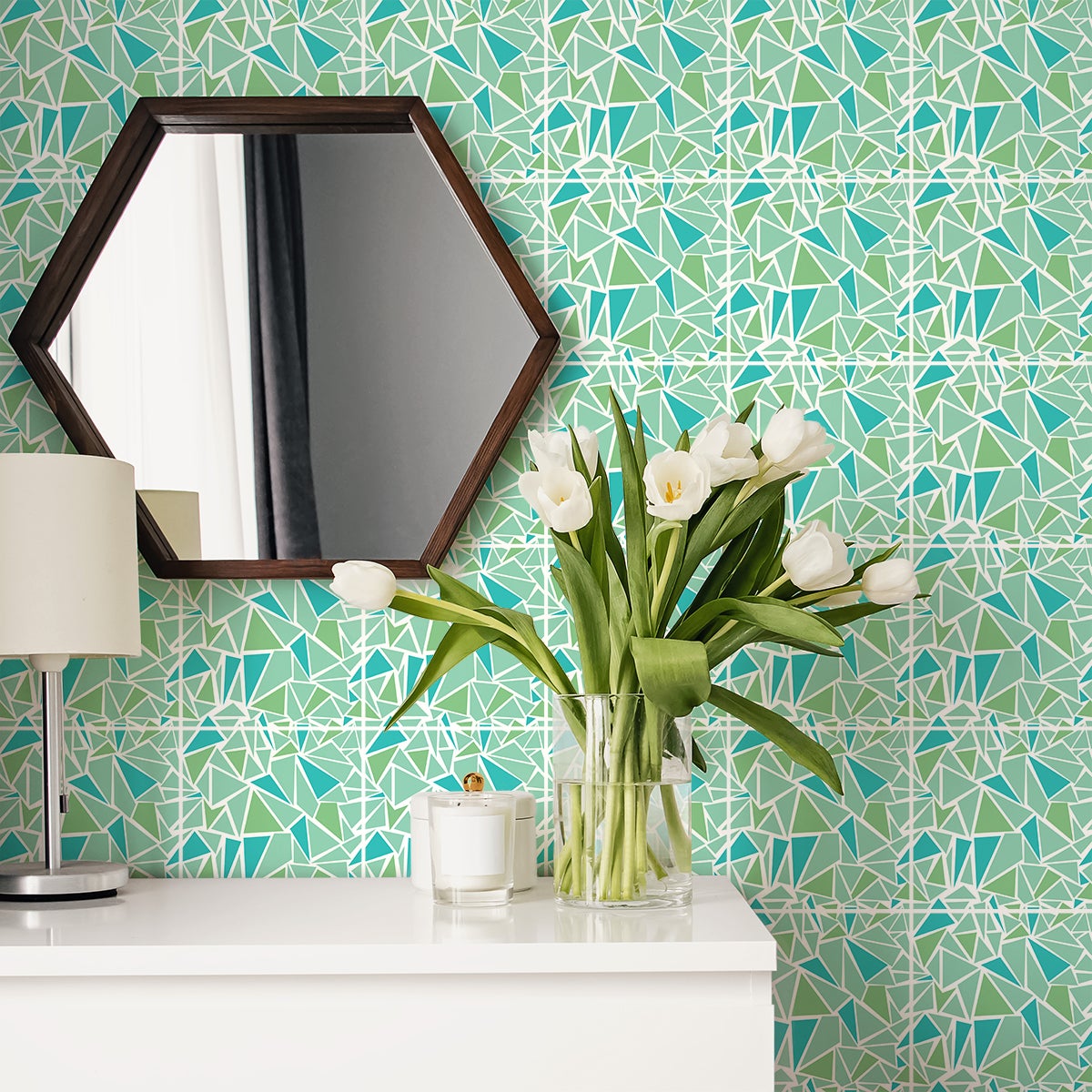 9 adesivi piastrelle terrazzo lila - Sticker adesivo - adesivi murali - 9stickers10x10cm - 5