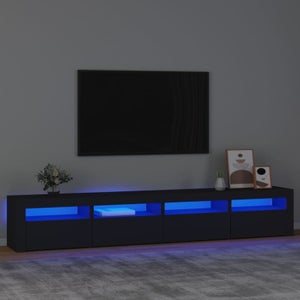 Mobile Porta TV VidaXL Con Luci LED Nero 120x35x40 Cm - Moderno E Spazioso