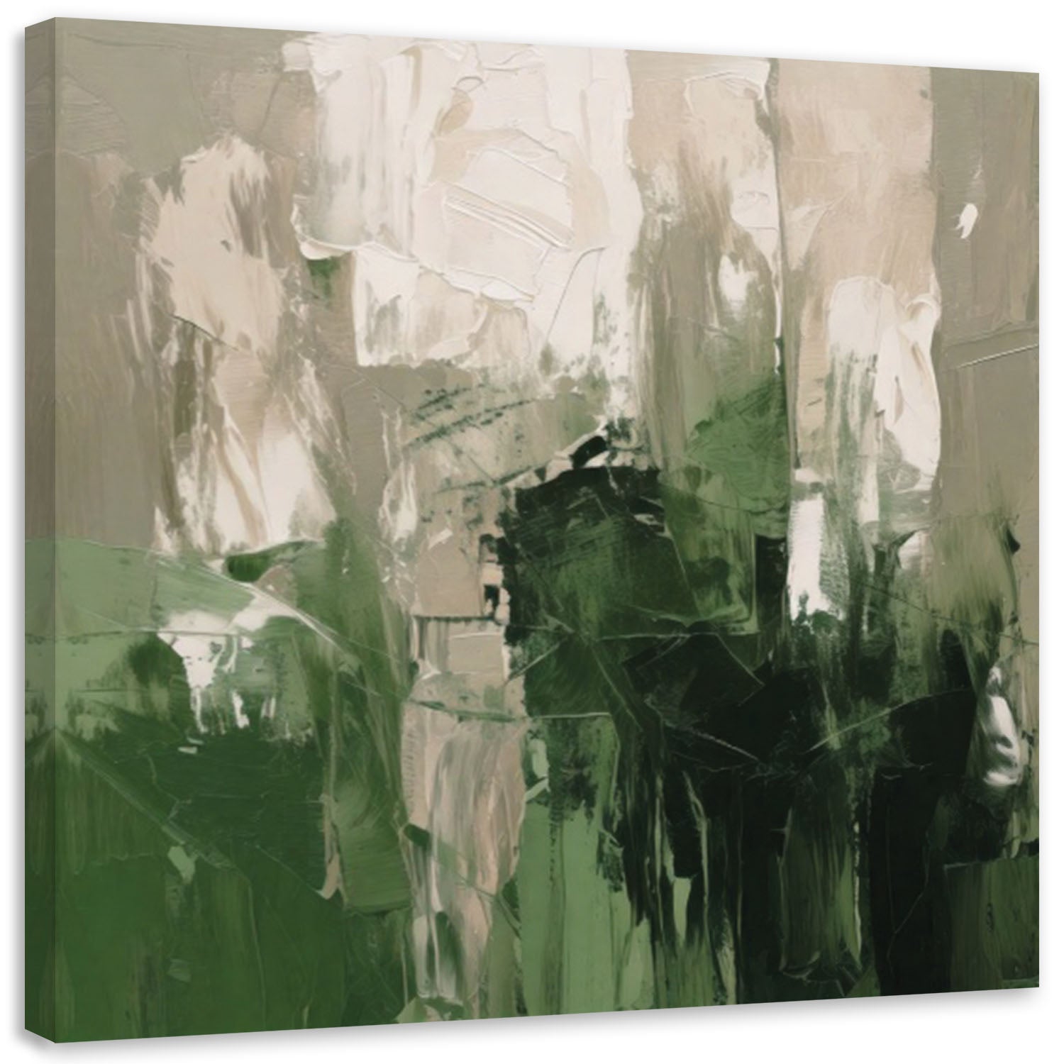Obraz, Abstrakcja Natura Zieleń 50x50