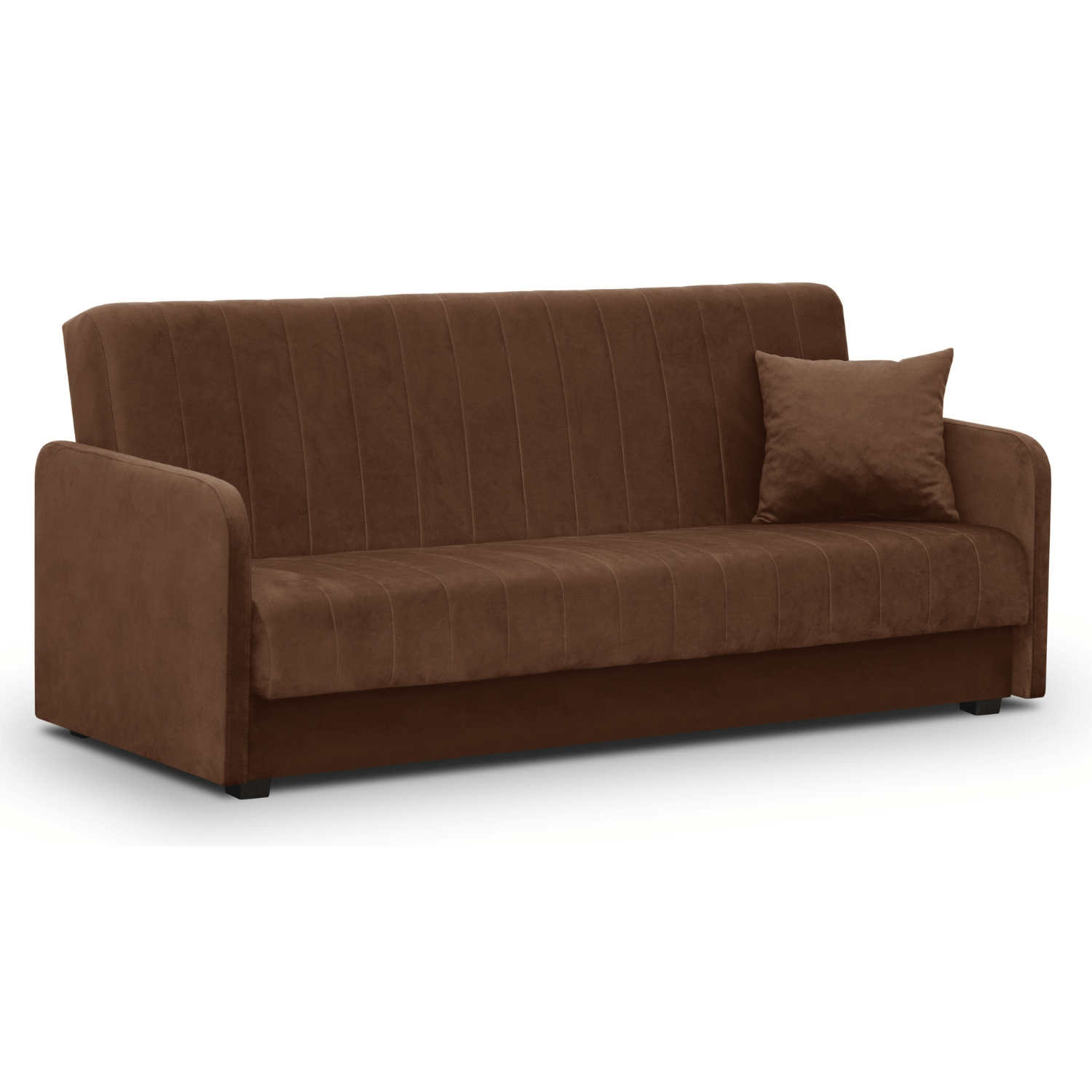 Wersalka Rozkładana Sofa Kanapa z Funkcją Spania Dwuosobowa Brązowa PORTO