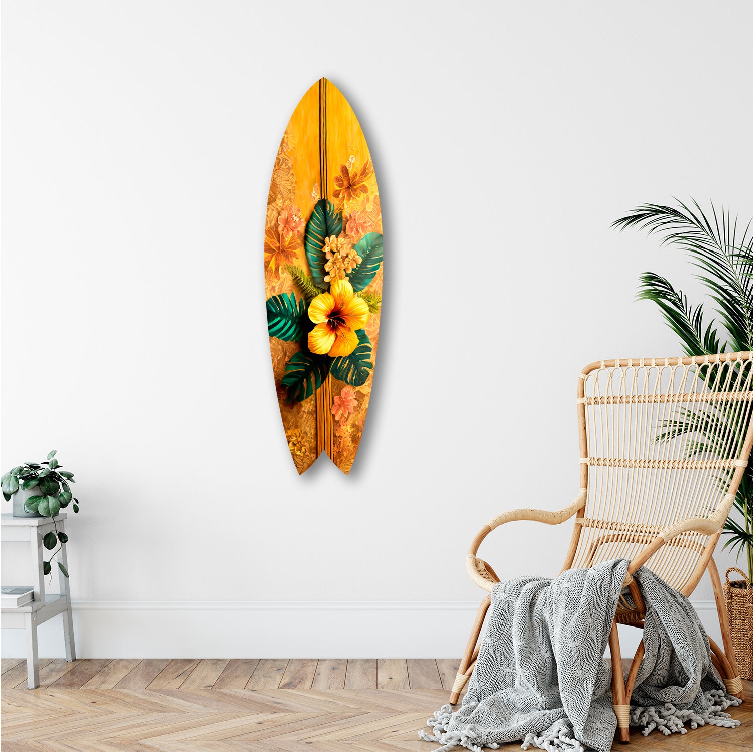 Objet Déco Murale Planche De Surf Déco Imprimée Sur Alu Dibond - Décoration Murale Surf Planche De Surf Bois