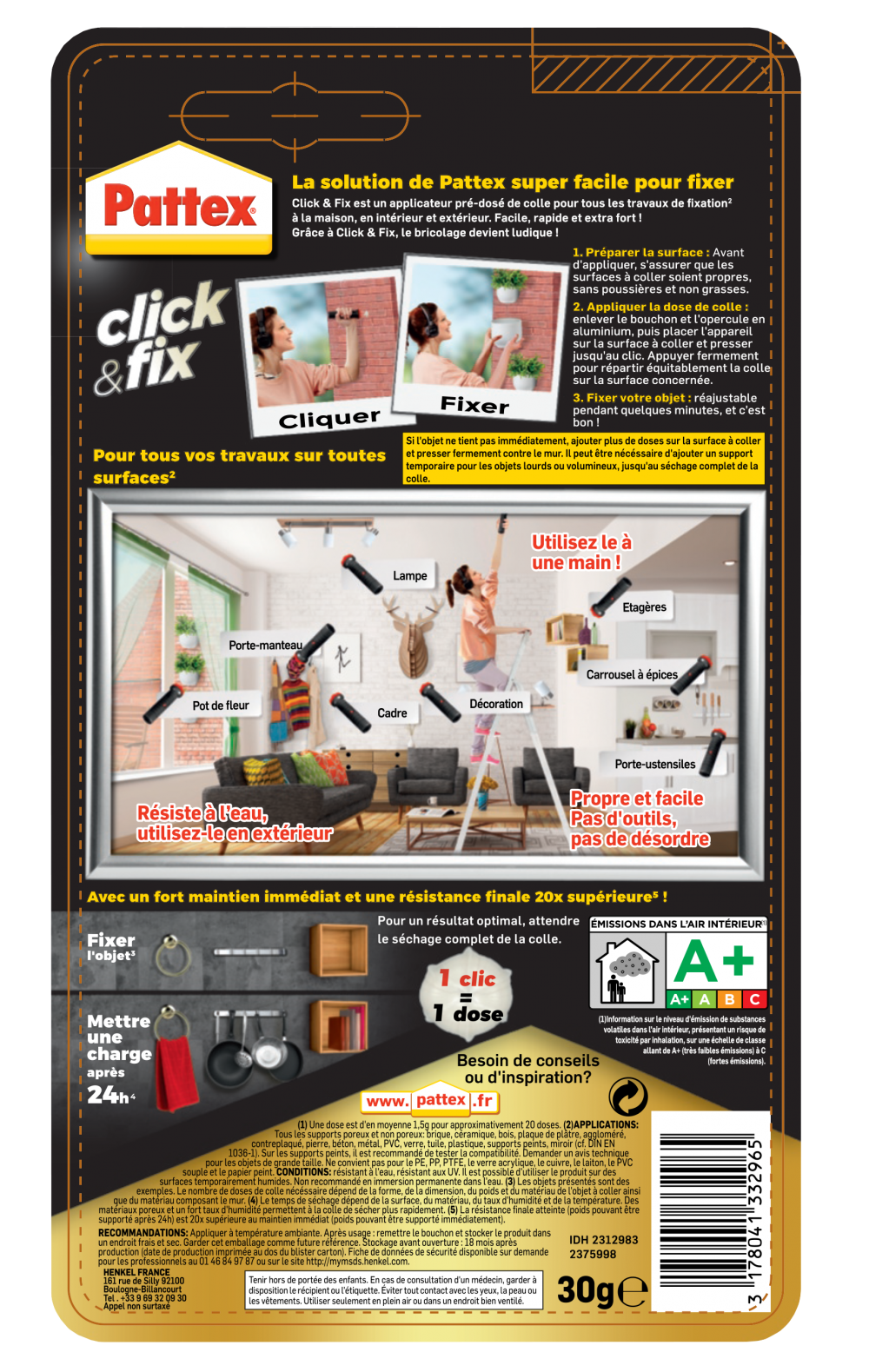 Glue Colle click & fix PATTEX, 20 doses - 2