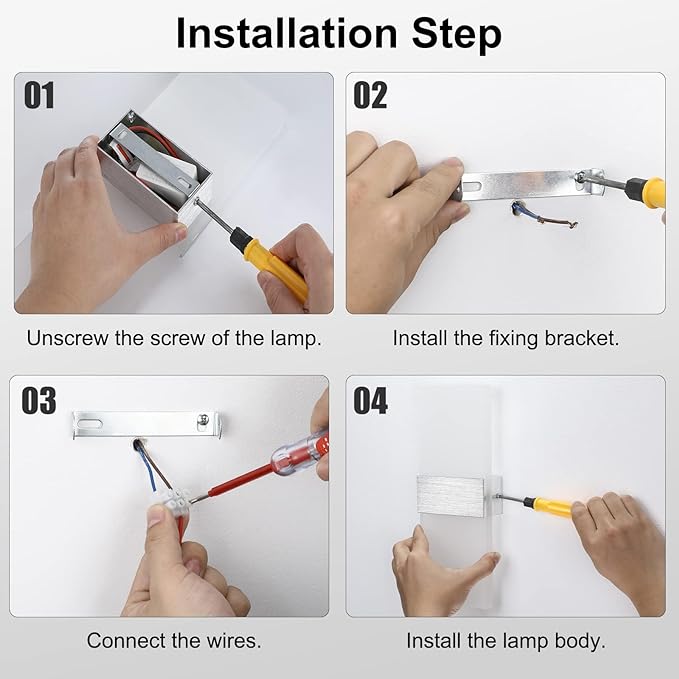 Aplique de pared moderno de 6 W arriba y abajo, 3 temperaturas de color ajustables, lámpara de pared LED para pasillo, dormitorio, pasillo - 4