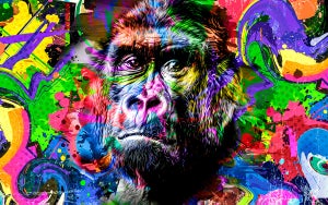 KUSTOM ART Tableau Quadrillage Style Vintage Série Vieille Publicité