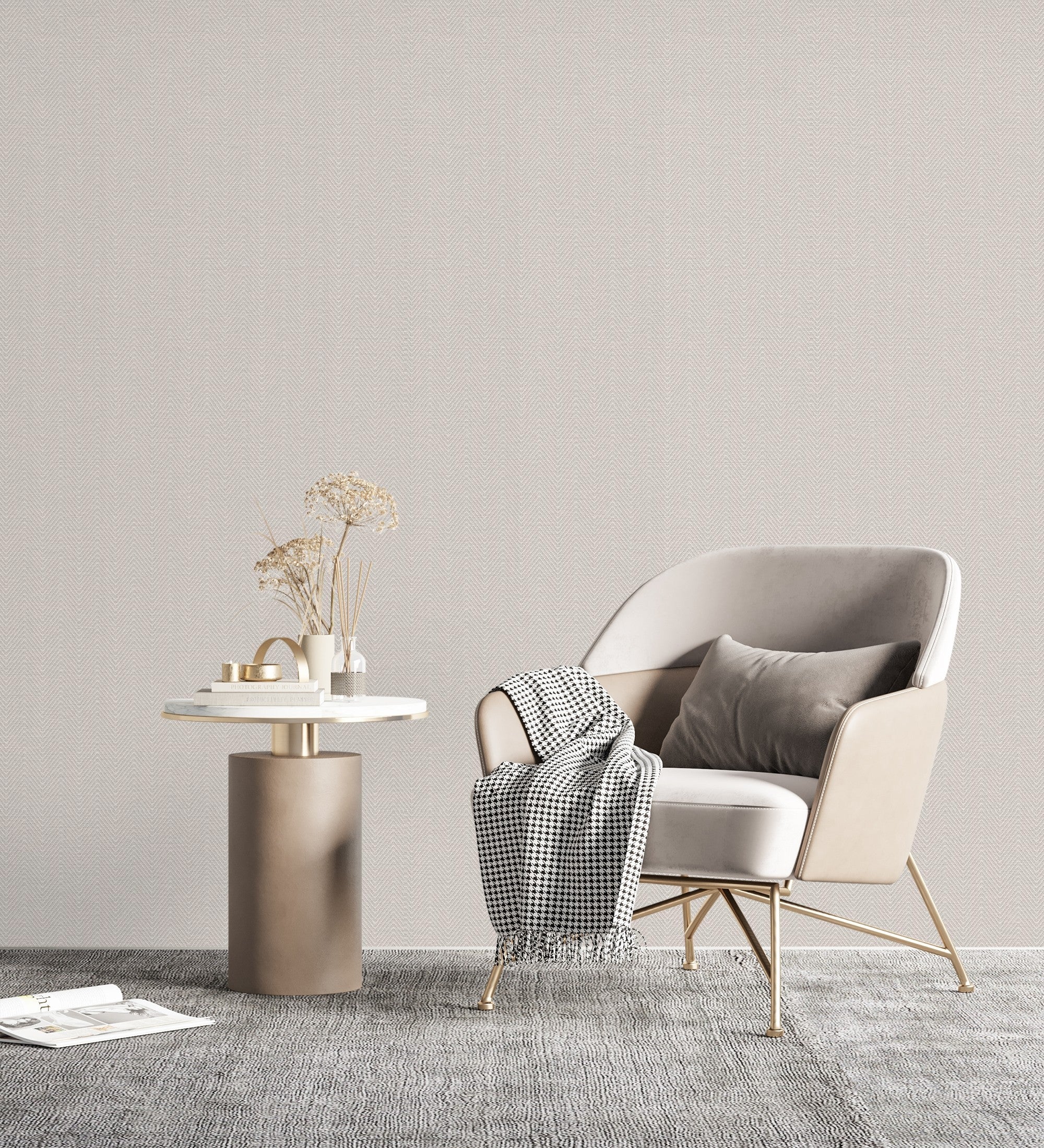 Papel pintado vinílico lavable de espigas con textura en relieve - Delhi 680976 de GAULAN - Rollo de 10 m x 1,06 m - 8