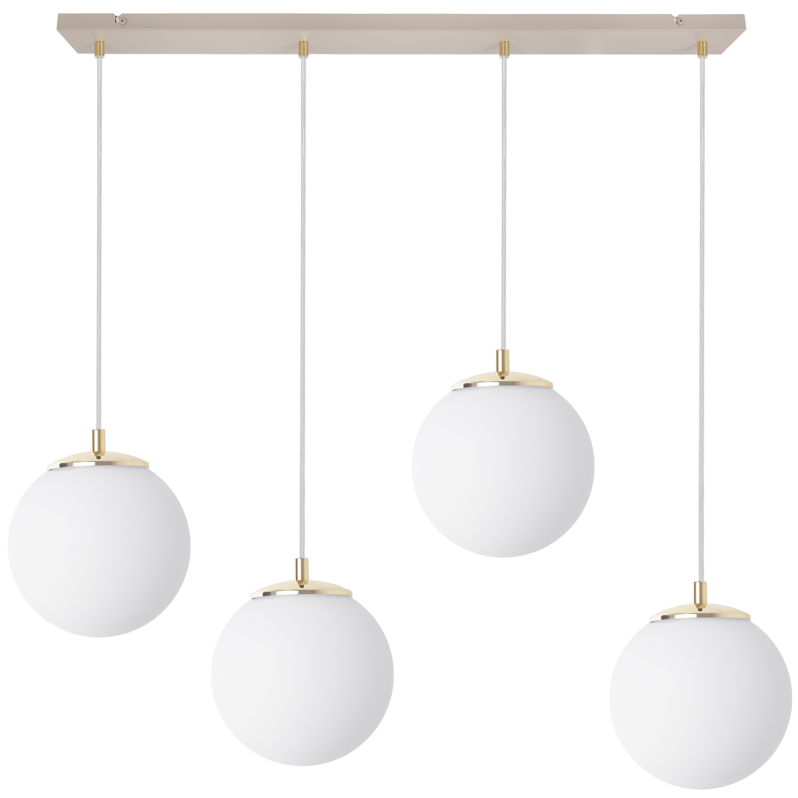 Lampa sufitowa wisząca Florence glamour 4xE14 kaszmirowy/biały/złoty Light Home LH