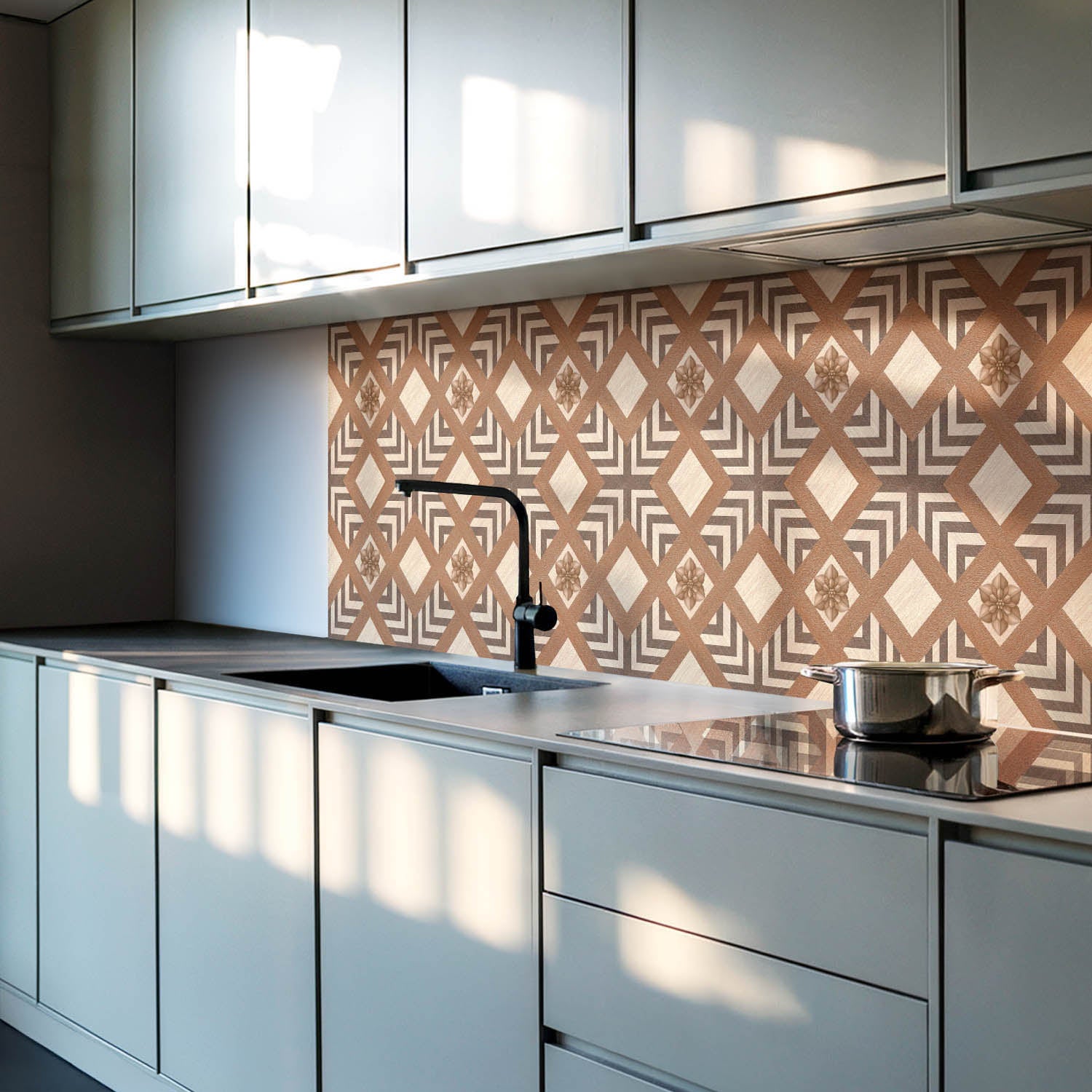Panneaux muraux décoratifs, panneaux en PVC | 6x60x30 cm |Modèle avec des motifs géométriques - 2