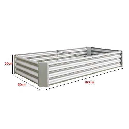 Carré potager surélevé en métal anthracite Bac de jardin sans fond Acier robuste pour légumes et fleurs180x90x30 cm - 9