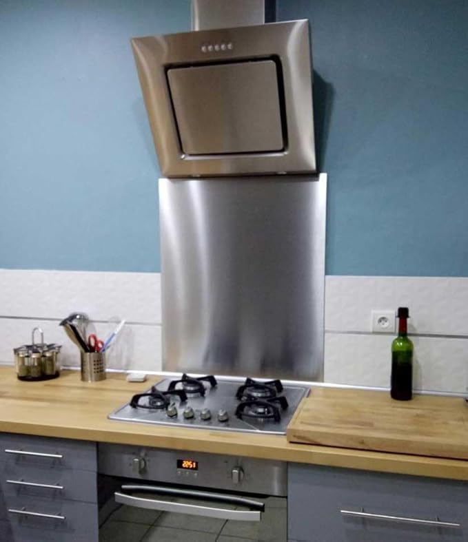 Pannello Paraschizzi Inox AISI 304: Eleganza e Protezione in Cucina. Misura 100x50 - 3