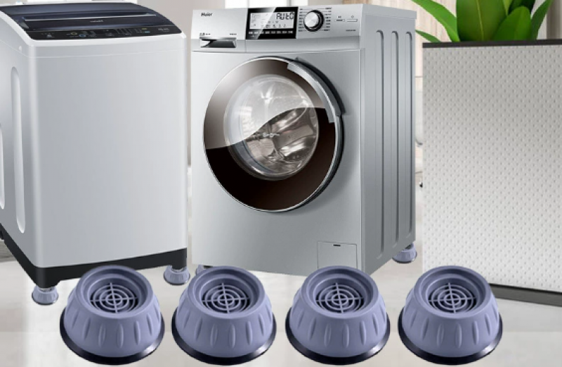 Piedini Per Lavatrice, 4 Pezzi Di Piedini Per Lavatrice Con Cuscinetto In Gomma Piedini Antivibrazione Per Lavatrice Per Lavatrici E Asciugatrici 97468855 - Foto 7