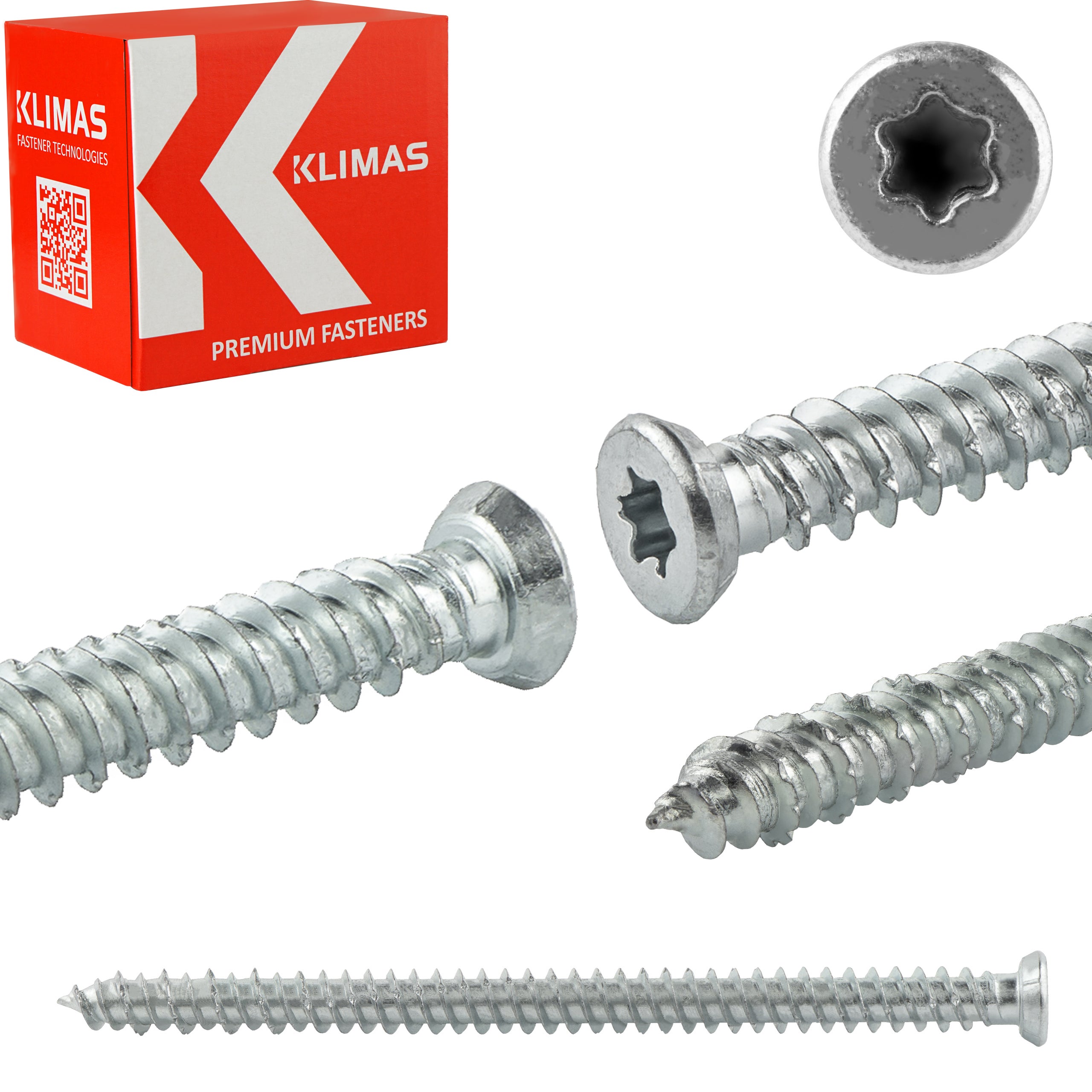 Wkręty ościeżnicowe Klimas łeb stożkowy WHO montażowe 7,5x112 mm 100szt