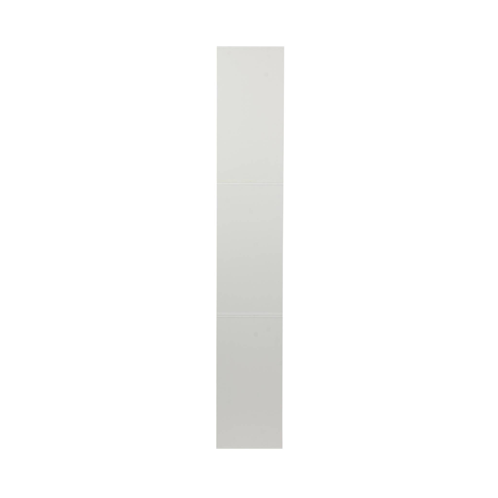 Estante, biblioteca modulável decoração madeira, 2 portas e 5 prateleiras, Kompo, Branco, 70x35x210 cm - 7