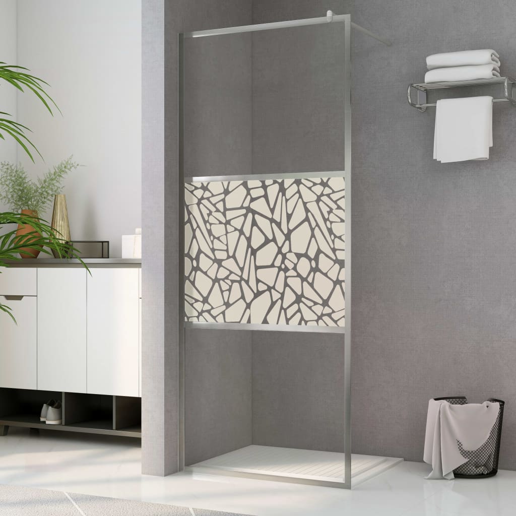 Maison Exclusive - Parete per Doccia Walk-in in Vetro ESG Design Pietra 80x195 cm - 9