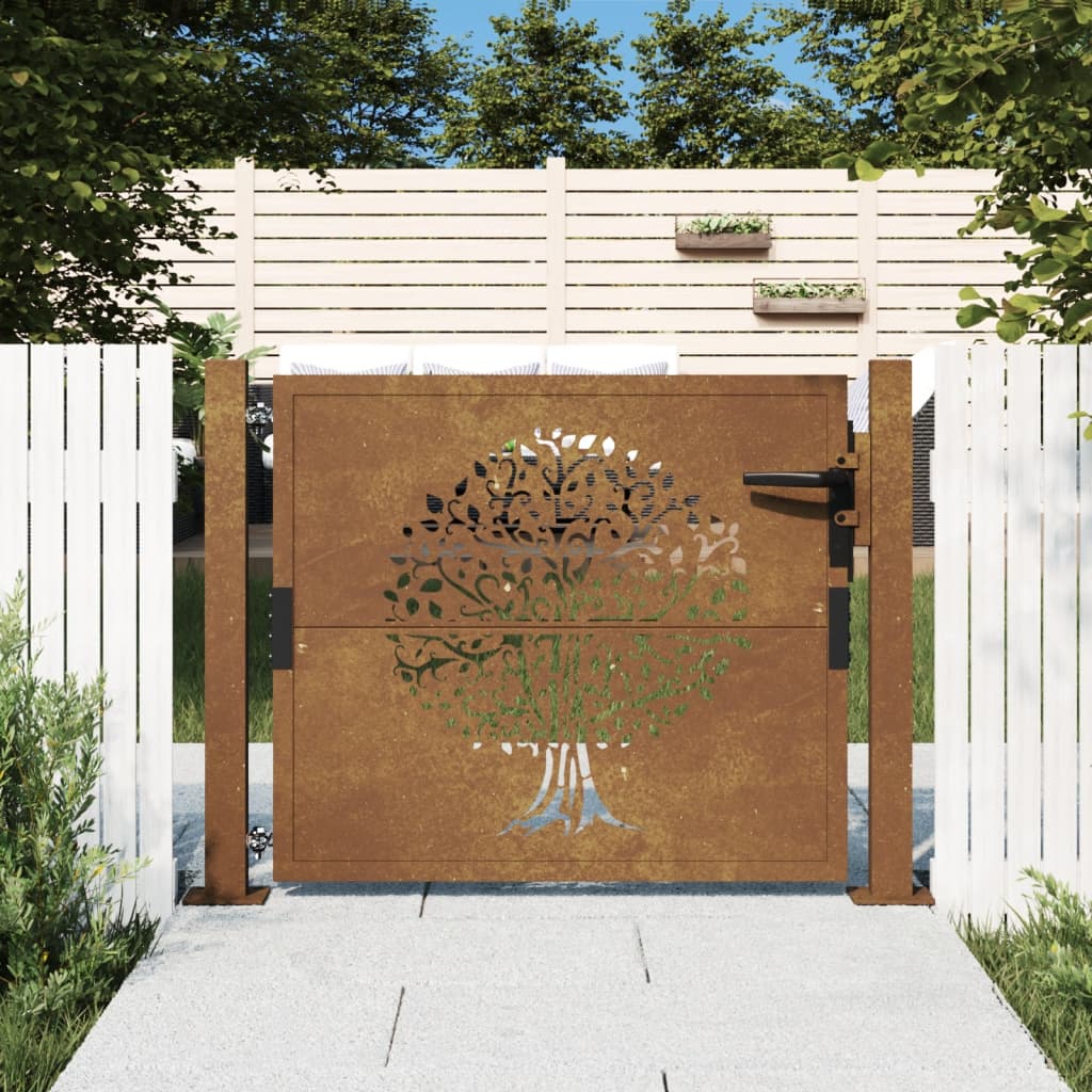 Puerta De Jardín De Madera Y Panel De Valla Foto De Archivo - Imagen De