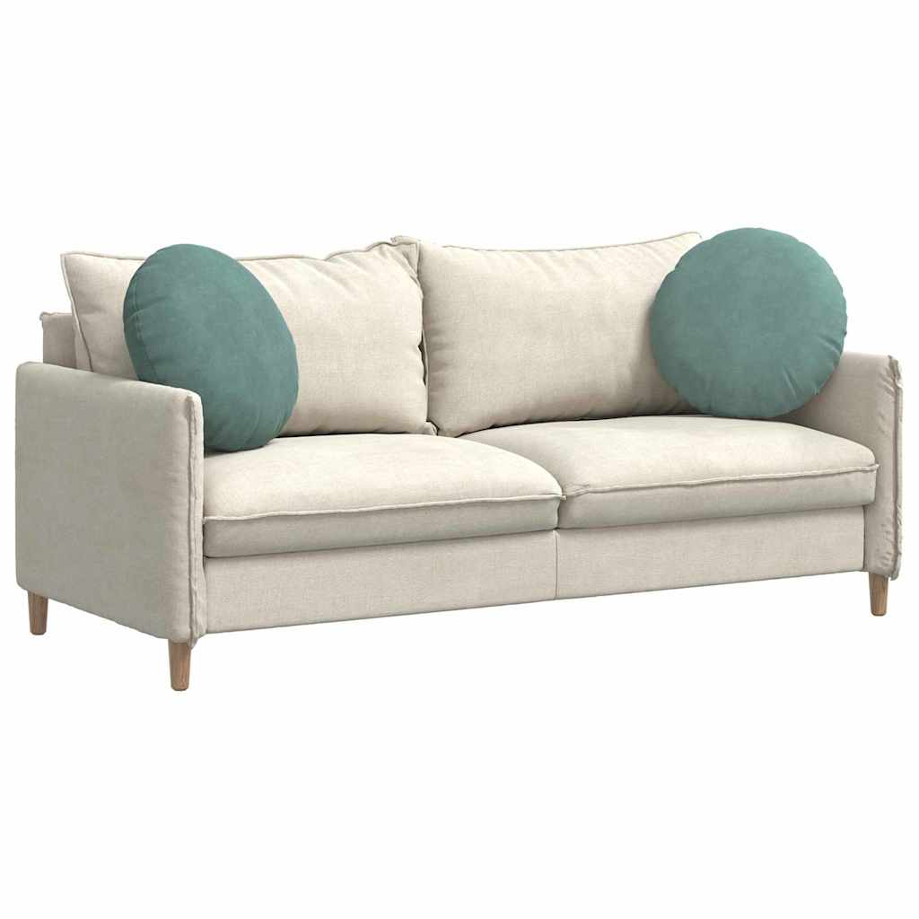 Cojines de asiento, 2 piezas, terciopelo, verde mar, Ø50 × 19 cm - 3