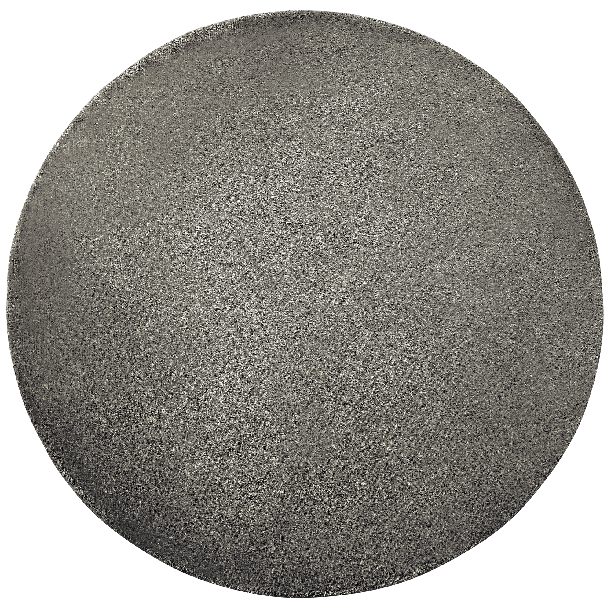 Beliani alfombra de viscosa gris oscuro ⌀ 140 cm gesi ii