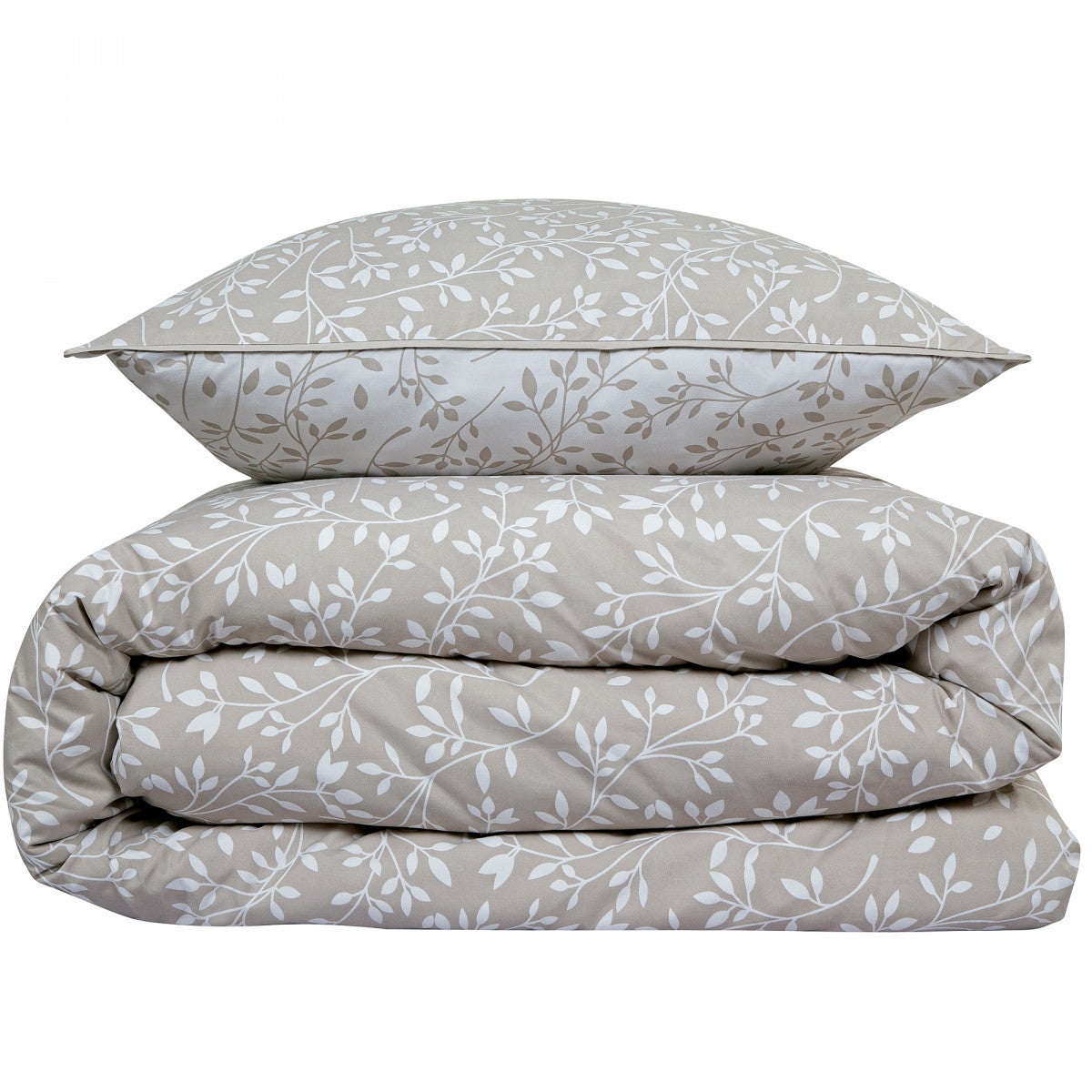 Parure de lit double feuillage en microfibre lavée 240x220cm - 3