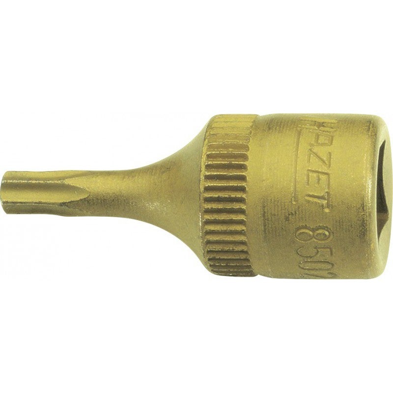 Hazet 8502-T40 Inserto Chiave a Bussola per Giravite Torx, Oro, Attacco Quadro, Cavo, 6.3 mm 1/4 di Pollice