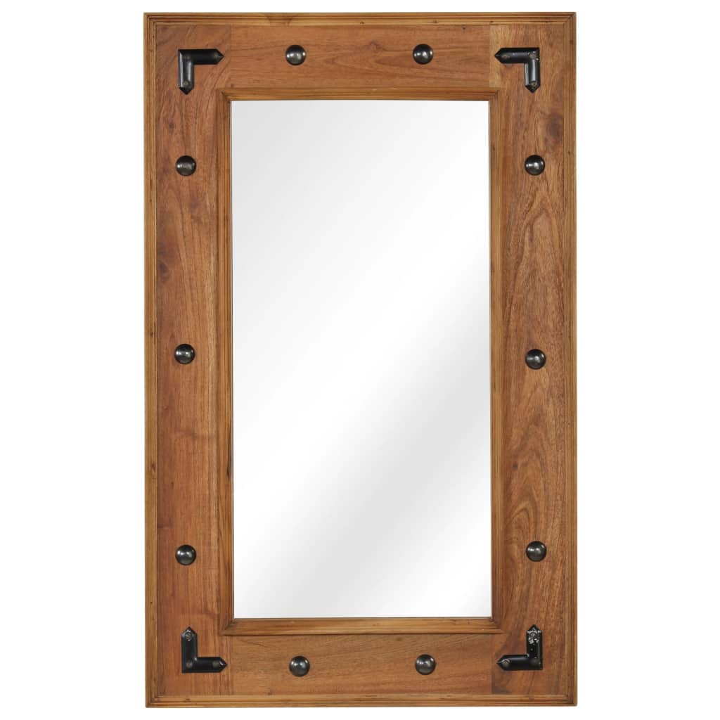 Vidaxl Espejo De Madera Maciza De Acacia 50X80 Cm , Leroy Merlin