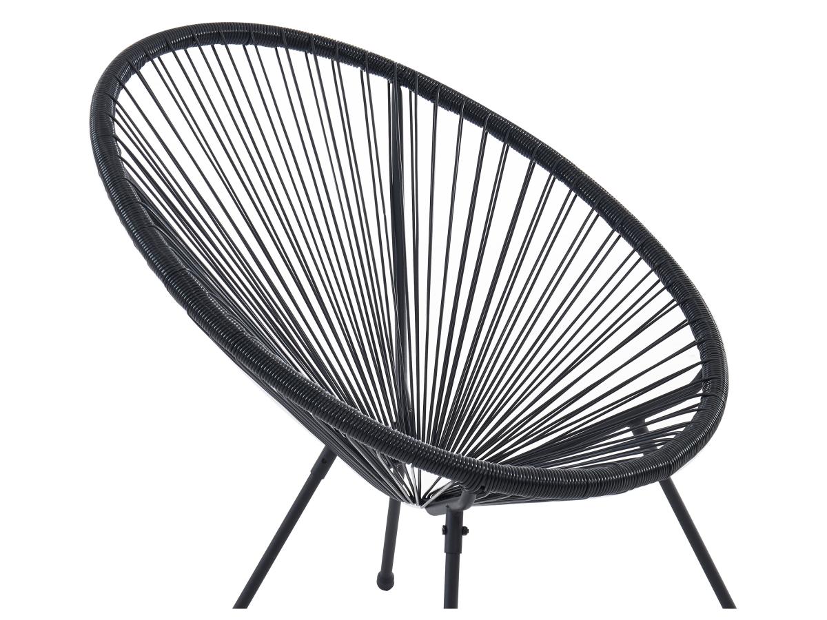 Lot de 2 fauteuils de jardin en fils de résine tressés - Noir - ALIOS III de MYLIA - 8