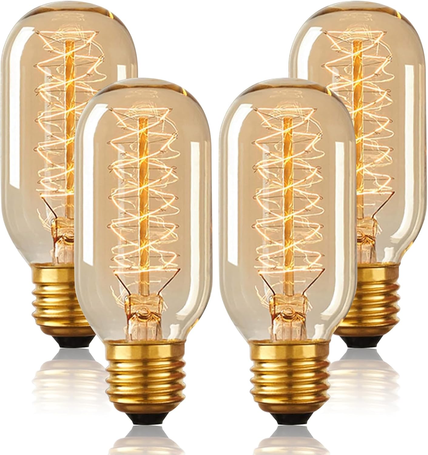 Zestaw 4 żarówek retro Edison E27 40 W, żarówki T45 220 V