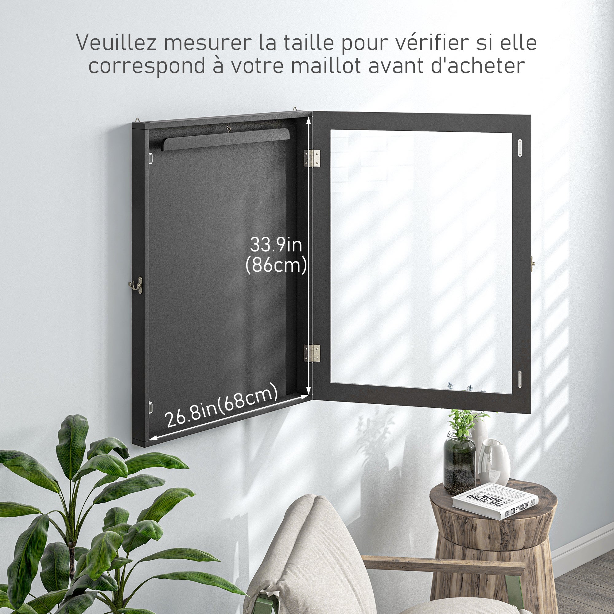 Bibliothèque pour Séjour en MDF Noir H. 7.5 x l. 77.5 x P. 103 cm - 9