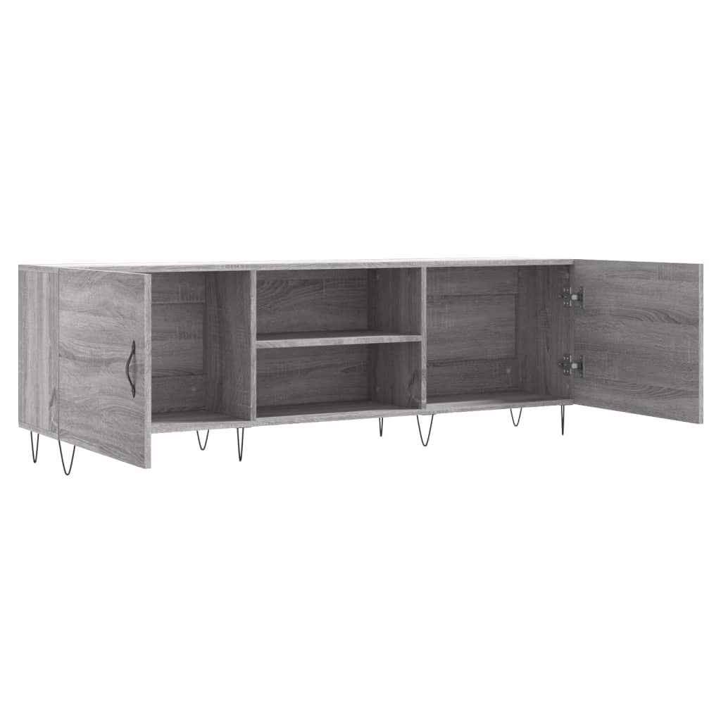 Meuble TV sonoma gris 150x30x50 bois d'ingénierie - 6