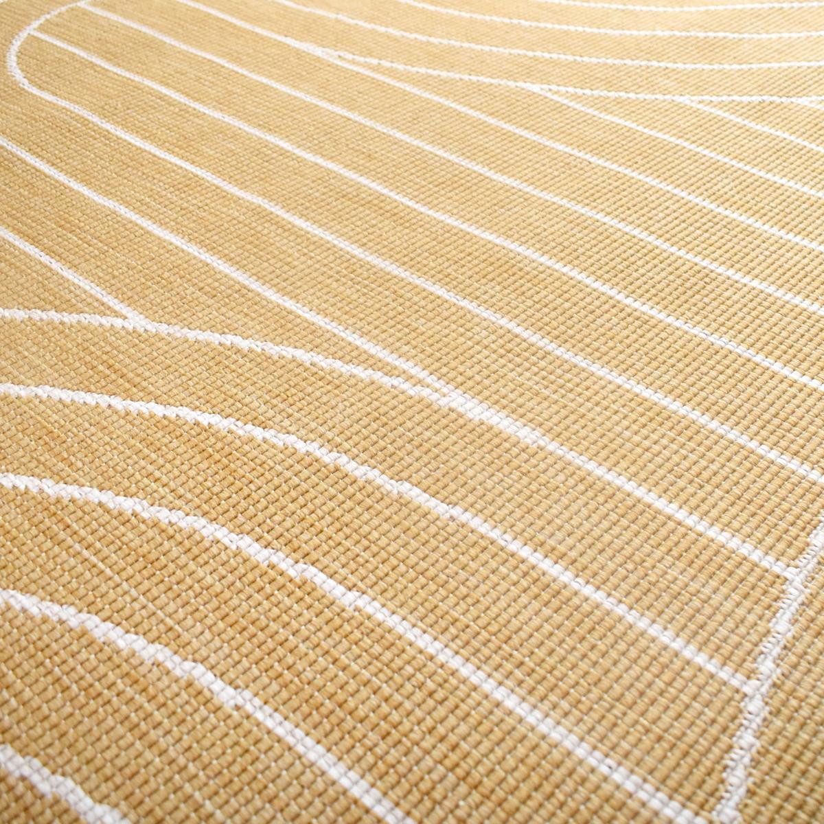 Tapis extérieur, kilim reversible 160x230 LYN2 U REVERSIBLE jaune et crème - 6