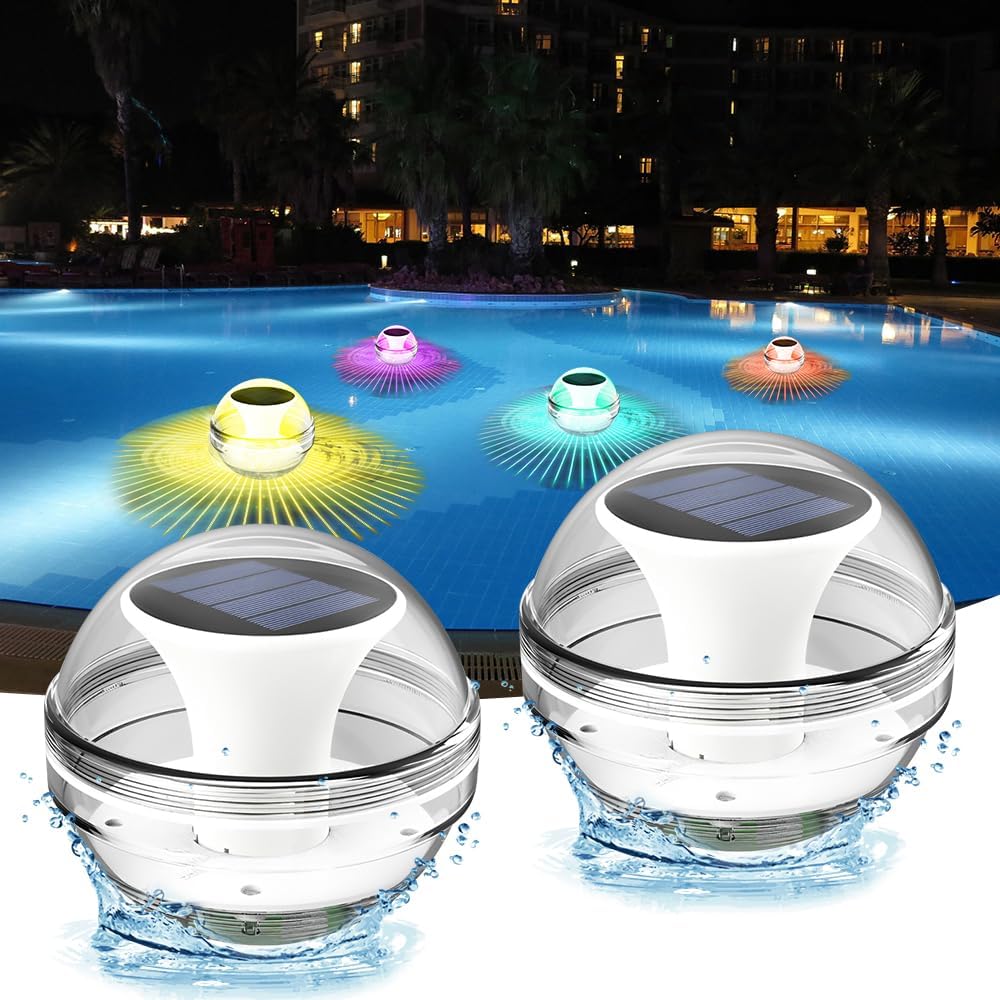 Lot de 2PCS Lampe Solaire Piscine Flottante, Lampe Flottante Piscine — free download