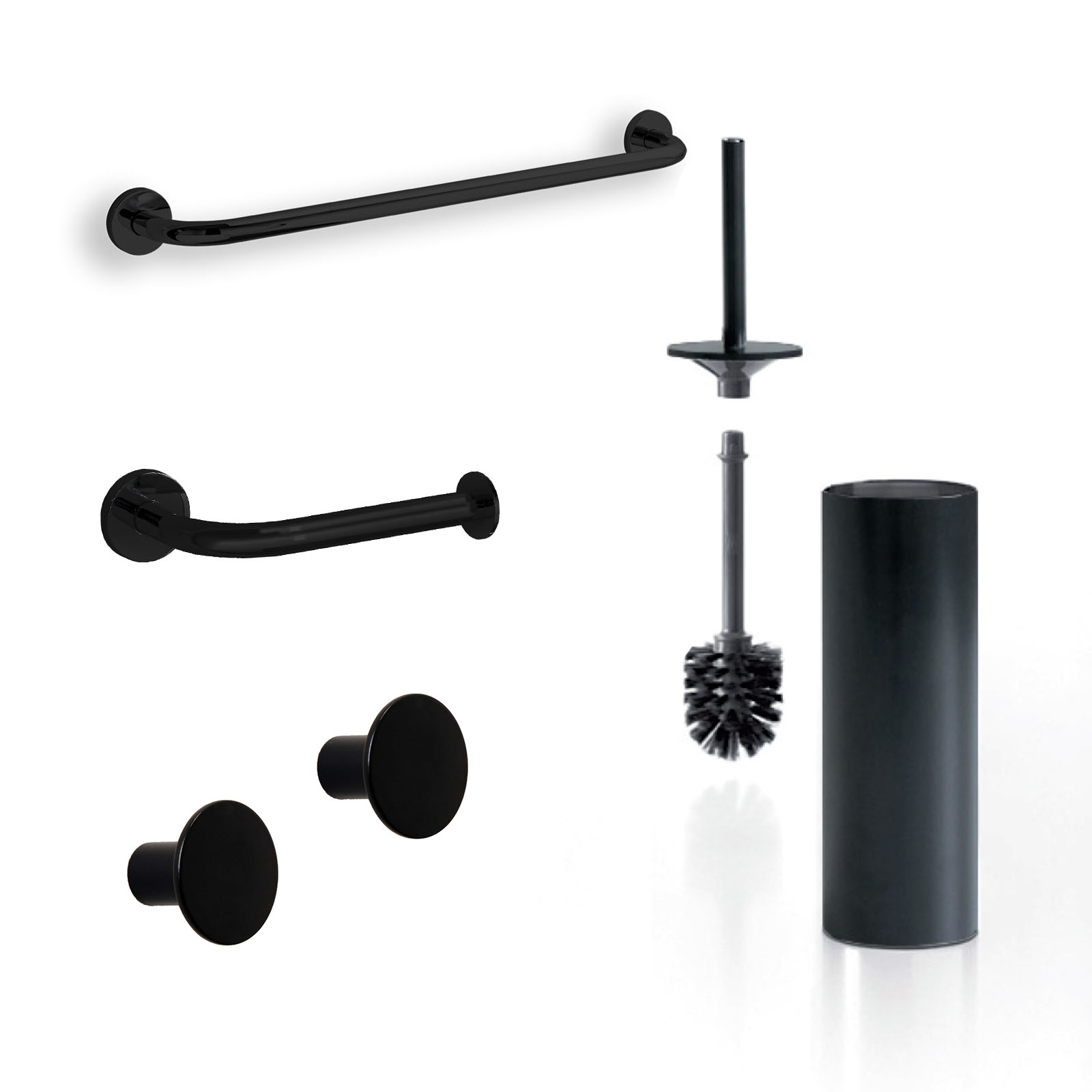 3 Accessoires De Salle De Bain En Porcelaine Blanche – Porte-Serviettes Mural
