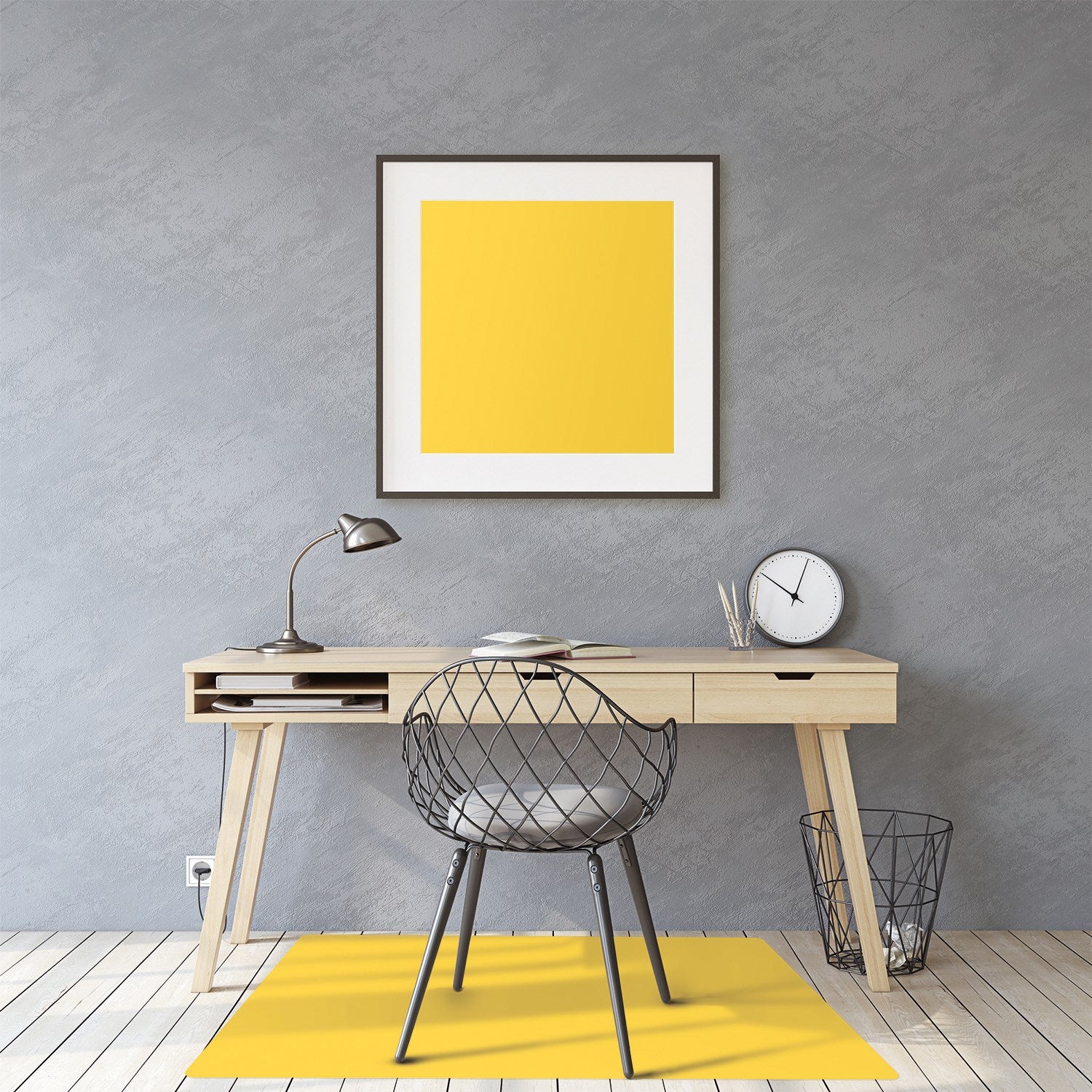 Mata ochronna na podłogę, Pojedynczy kolor jasnofioletowy 100x70 cm – Tulup - 3