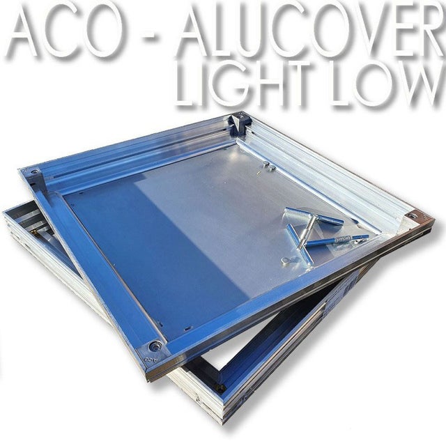 Couvercle à  carreler Alucover light low ACO - 50 x 50 cm ouverture libre 40x40 cm