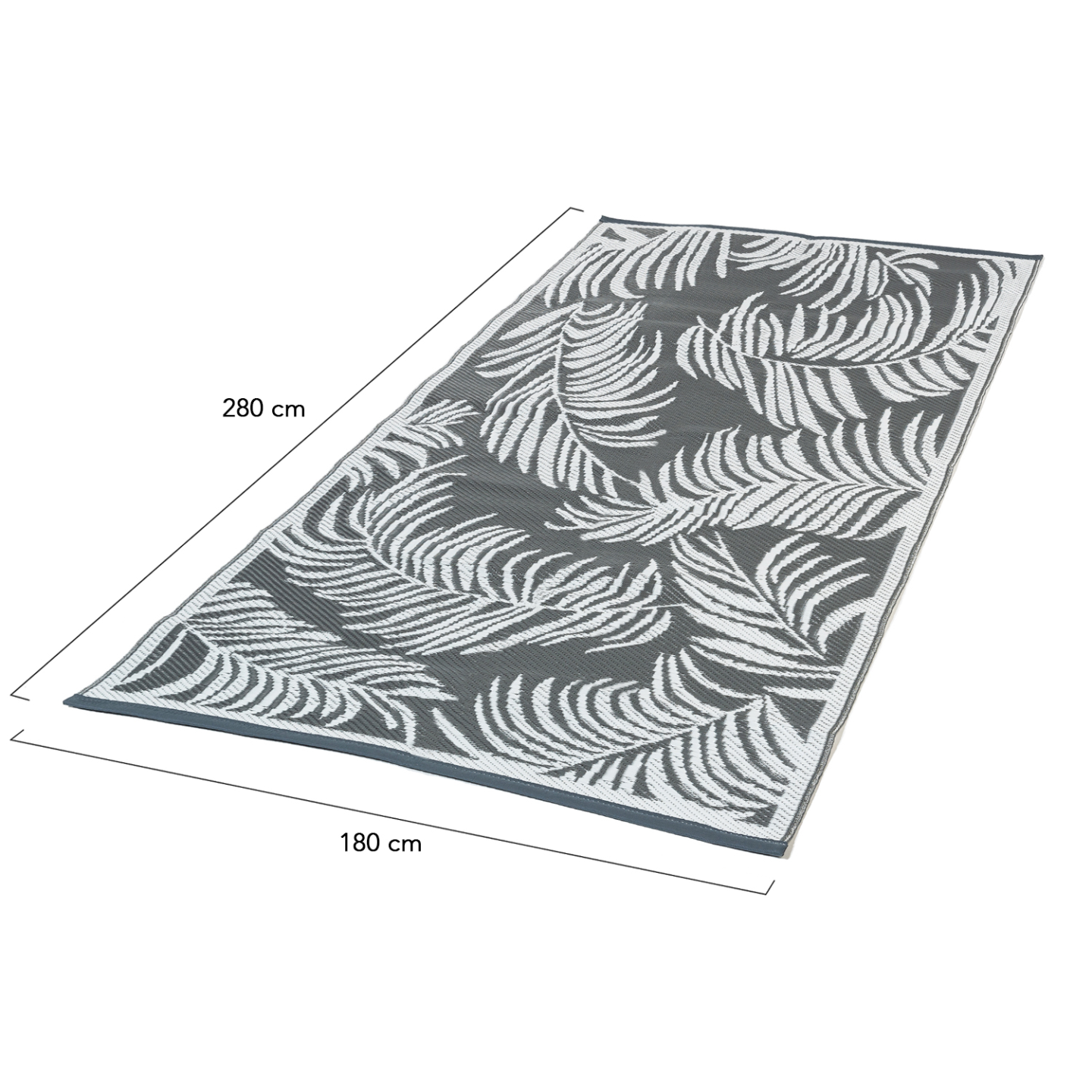 Tapis extérieur COCO tropical gris et blanc 180 x 280 CM - 5