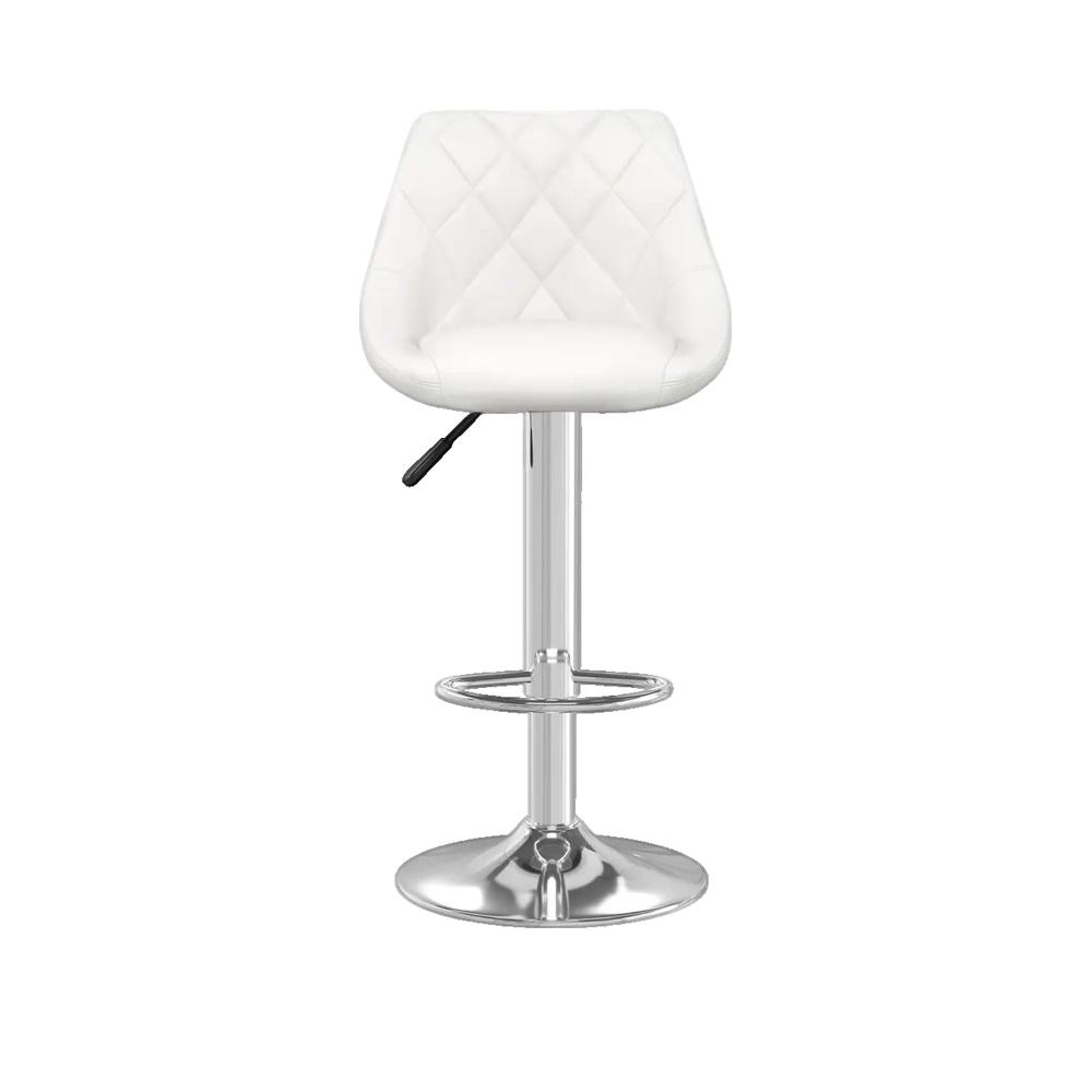 Vidaxl Taburetes De Cocina 2 Unidades Cuero Sintético Blanco , Leroy Merlin